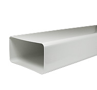 easytec Flachkanal aus Kunststoff für Dunstabzugshauben in 220 x 90 mm Größe für 150 mm rund